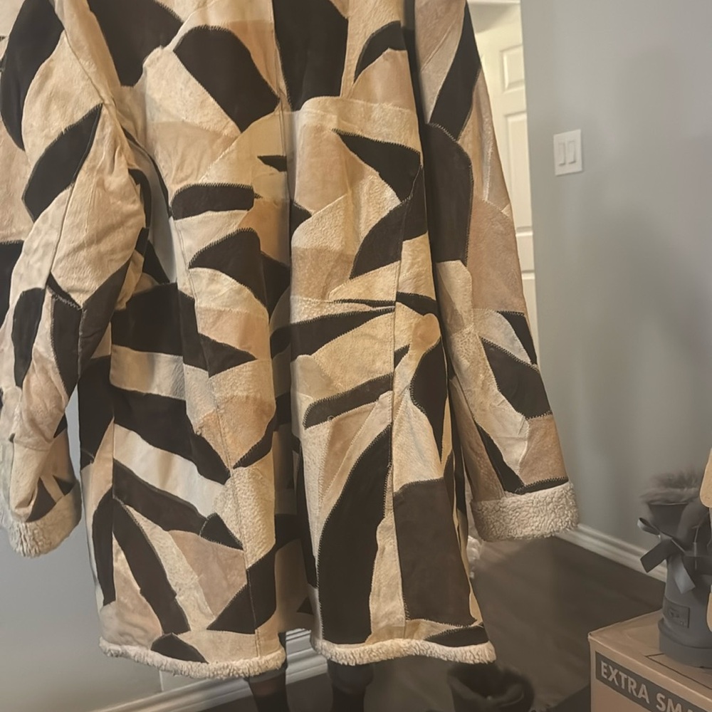 Colorful suede and leather jacket hardly worn